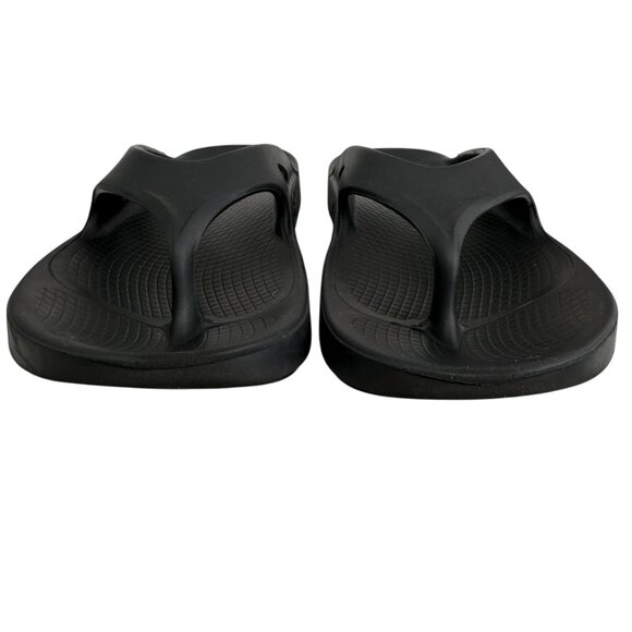 OOFOS OOriginal Black Thong Recovery Sandals Women's Size 9 Men's size 7 - Picture 3 of 9
